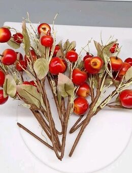 Herbst Deko Apfelstrauß Apfel Kunstblumen Strauß für eigene Deko zum Basteln - Essen