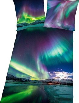Herding Young Collection Bettwäsche Polarlichter, Renforcé, mit tollem Motiv