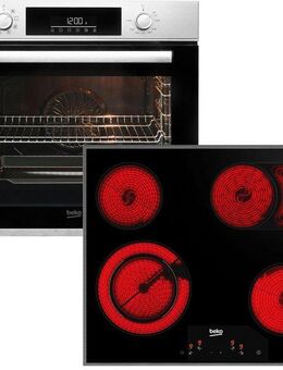 BEKO Backofen-Set BBSM12320X, mit Teleskopauszug nachrüstbar