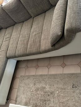 Sofa Ecksofa Wohnlandschaft Grau-Weiß zu verschenken - Bielefeld