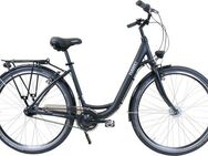 HAWK Bikes Cityrad City Wave Easy Black, 7 Gang Shimano Nexus Schaltwerk, für Damen und Herren