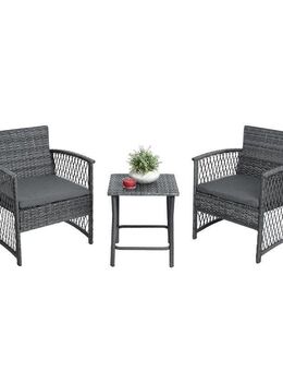 Polyrattan Gartenmöbel Set Balkonset Sitzgruppe Essgruppe 3-teilig Rattan Möbel - Ingolstadt