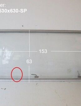 Wohnwagenfenster Planet PPB-RX D633 ca 153 x 63 (Sonderpreis Riss) Fendt / Tabbert (klar) - Schotten Zentrum