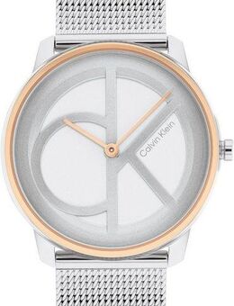 Calvin Klein Quarzuhr CK ICONIC 35 mm 25200033, Armbanduhr, Damenuhr, Mineralglas, Edelstahlarmband