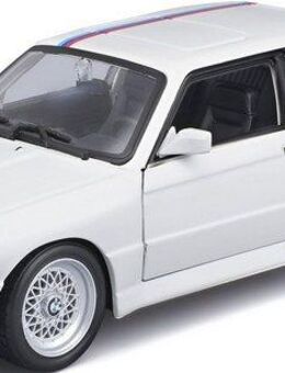 Bburago Sammlerauto BMW M3 (E30) 88, weiß, Maßstab 1:24