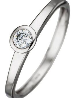 JOBO Goldring, 333 Weißgold mit Zirkonia