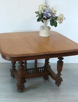 Antiker Esstisch ausziehbar, Eiche Naturholz, Historismus um 1840, Landhausstil - Sinzig