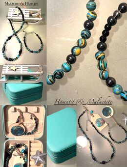 Außergewöhnliches Schmuckset aus Malachite und Hämatit NEU - Neustadt (Wied)