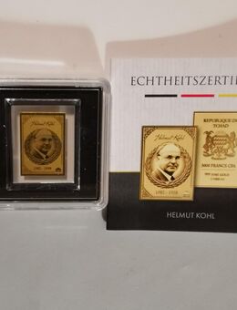 Goldbarren "Helmut Kohl" 1/1000 oz 999er Feingold mit Zertifikat - Neufahrn (Freising)