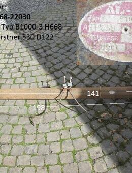 Alko Achse, ca 198cm, Typ B1000-3 H668, 1000kg gebraucht, passend zB Bürstner 530 Typ D122 - Schotten Zentrum