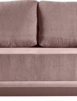 WERK2 Schlafsofa Rosso Breite 204, Liegefläche 140/200cm. aktueller Cord Materialmix, 2-Sitzer Sofa und Schlafcouch mit Federkern & Bettkasten