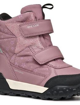 Geox J TREKKYUP GIRL B ABX Winterboots Klettstiefel, Snowboots, Winterstiefel mit Metallic Look