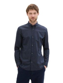 TOM TAILOR Denim Langarmhemd POPLIN mit Streifenmuster
