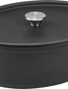 Hanseatic Bräter hanseatic, Gusseisen (2-tlg), Ovaler Gusseisen Bräter inklusive Griffschutz für Induktion geeignet