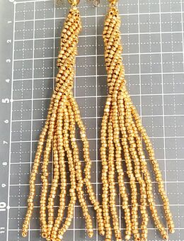 Tasselohrringe mit Preciosa Charlotte | Ohrstecker 925 Silber vergoldet - Althengstett