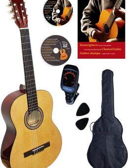 Clifton Konzertgitarre Konzertgitarren Set, Natur, Set, Komplettset