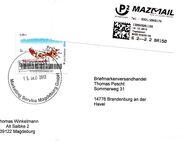 Biberpost: 00.12.2013, "Weihnachten: Schlitten", Satz, Ganzstück (Umschlag) - Brandenburg (Havel)