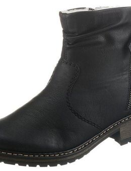 Rieker Winterstiefelette, Winterboots, Blockabsatz, Profilsohle, mit Zierreißverschluss außen