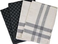 HENSSLERS Geschirrtuch Küchenhandtücher, 50x70 cm, (Set, 4-tlg), extrem saugstark und strapazierfähig, 80% Baumwolle / 20% Leinen