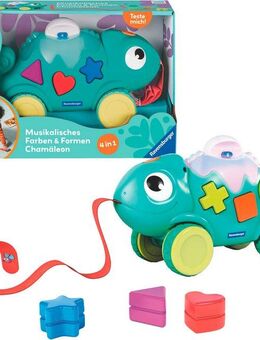 Ravensburger Steckspielzeug Play+ Musikalisches Farben & Formen Chamäleon, Made in Europe