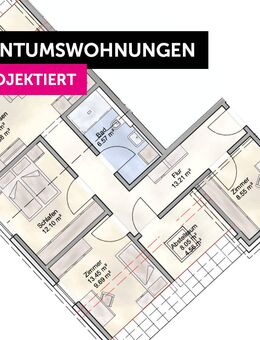 Helle 4-Zimmer-Wohnung mit Balkon in Bissendorf - 83 m² (projektiert) - Wedemark