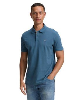 TOM TAILOR Poloshirt mit farblich hervorgehobener Knopfleiste