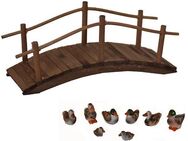 Alfred Kolbe Krippen-Zubehör Holzbrücke und Entenset, Weihnachtsdeko (Set, 9 St)