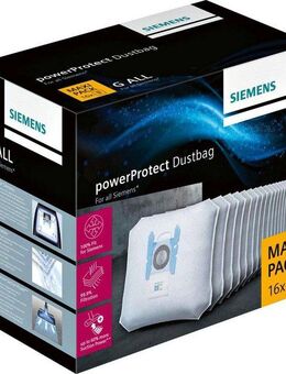 SIEMENS Staubsaugerbeutel 16er- Pack, passend für SIEMENS beutel Staubsauger, 16 St., Maxi Pack