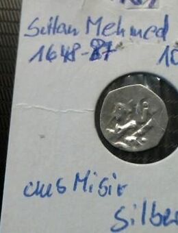 N59-Sultan Mehmed IV.-1648-87/1058 1 Stück Silberacre, aus Misir, - München