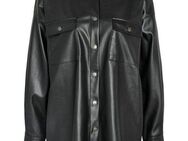 Noisy may Hemdbluse NMFLANNY L/S OVERSIZE PU SHIRT NOOS aus Lederimitat