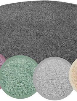 Andiamo Teppich Arezzo, rund, Höhe: 16 mm, Uni Farben, weicher Flor, waschbar, ideal im Wohnzimmer & Schlafzimmer