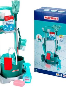 Klein Kinder-Besenwagen Leifheit Putzwagen mit Zubehör, leicht zu montieren, Made in Germany