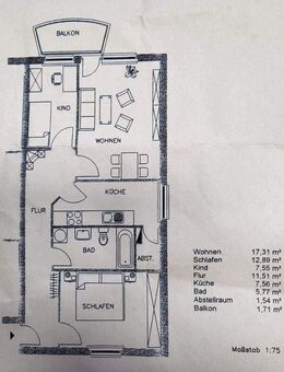 Charmante 3-Raum-Wohnung an der Spree - Cottbus