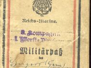 MILITÄRPASS REICHSMARINE 1918 Kiel 8. Kompagnie I. Werft-Division - Ochsenfurt