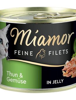 Miamor Feine Filets 6 x 185 g - Thunfisch & Gemüse