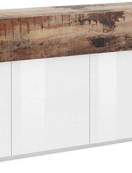 INOSIGN Sideboard Coro, Kommode, Schrank, Kredenz, grifflos mit Einlegeböden, 1 Klappe,4 Türen, Doppeltiefe, B/T/H 200x45x85,6cm