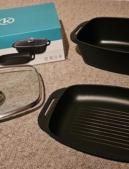 g02) gebrauchter K&G Aluguss Bräter 7 L - 3 teilig - Kitchen Crew - Garbsen