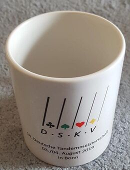 g05) DSKV Becher Tasse von 14. Skat Tandem Meisterschaft 2019 in Bonn - Kaffeebecher - Garbsen