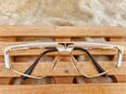 Vintage Designer Brille Gold-Weiß in extravaganter Form in 41515