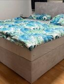 BOXSPRINGBETT cord grau in 71116