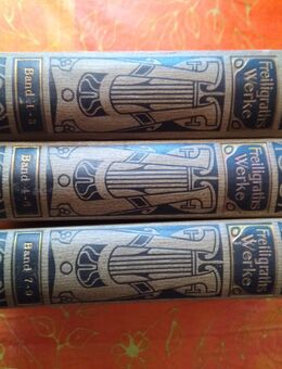 Ferdinand Freiligraths Werke mit Ornamenten des Jugenstils, teils goldfarben - 3 Bände - Hannover