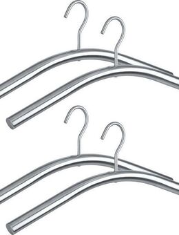 WENKO Kleiderbügel Modell Dry, (Set, 4-tlg), Bügel aus rostfreiem Edelstahl, für Garderobe und Kleiderschrank