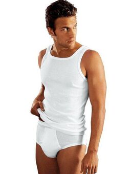 Clipper Unterhemd (8-St) aus Doppelripp, Tanktop, Unterziehshirt