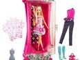 Puppen Barbie - Modezauber in Paris - Glitterizer Kleiderschrank - Barbie und viel Zubehör in 48485