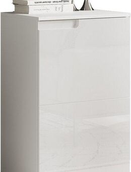 HBZ Kommode Spice Weiß Hochglanz, BxHxT 50x80x40 cm, Kommode mit 1 Tür und 1 Einlegeboden verstellbar