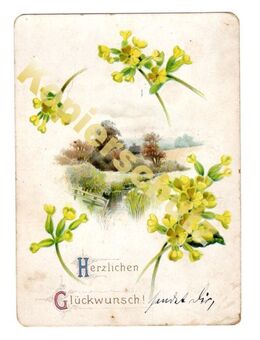 Alte Grußkarte „Herzlichen Glückwunsch“, gel. 1904 - Landsberg