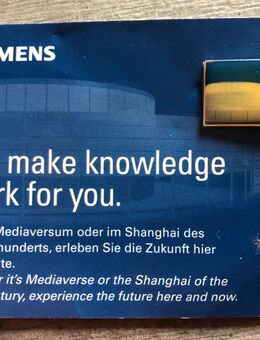 Siemens Metall Firmen-Pin Expo 2000 -Rarität- - Bremen