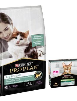 PURINA PRO PLAN Trockenfutter + 10 x 85 g Sterilised Adult Maintenance gratis! - 7 kg LiveClear Sterilised Adult Truthahn