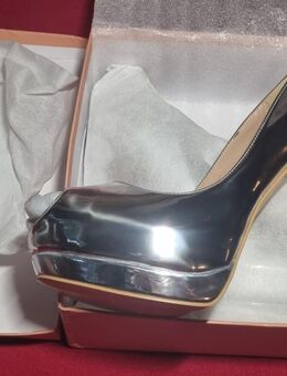 Silber spiegelnde Peeptoes Gr.46 - Sankt Wendel