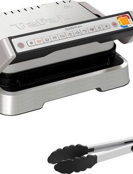 Tefal Kontaktgrill GC773D OptiGrill 2-in-1 mit Grillzange, 2100 W, intelligenter Grill & BBQ, aufklappbar, 9 Auto-Programme
